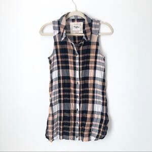 Holding Horses Sunlight Plaid Tunic Top Shirt Sz 2